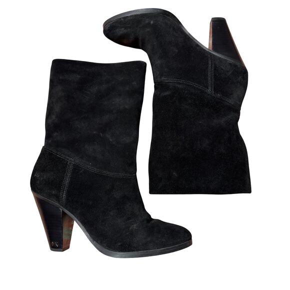 Michael Kors Diva Black Suede Ankle Boots Women’s Size 6.5 - Picture 2 of 10
